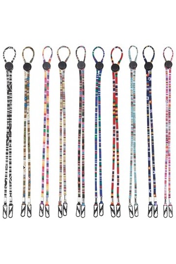 GORGECRAFT 10 Couleurs Réglable Chapeau Sangle Clips Chapeaux Menton Cordon Élastique Cou Sangles pour Lunettes Porte-Visage 