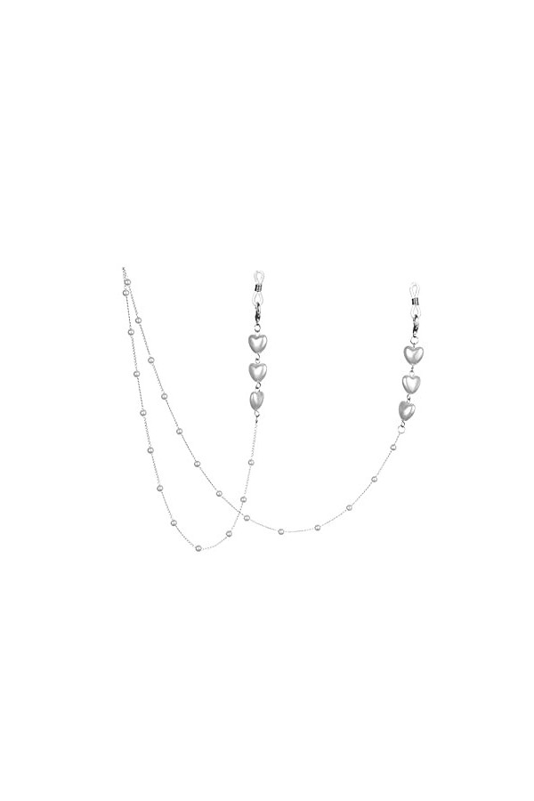 GBPOY Chaîne de Lunettes 61/70 / 75cm Acrylique Cristal Lunettes Crystal Crousel Crystal Black Beads Beeglasses Collier Lunet