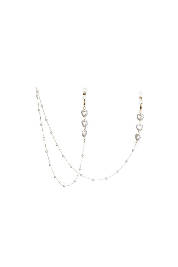 GBPOY Chaîne de Lunettes 61/70 / 75cm Acrylique Cristal Lunettes Crystal Crousel Crystal Black Beads Beeglasses Collier Lunet