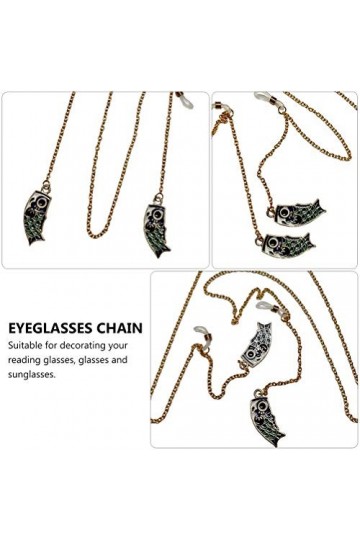 1 Pc Chaîne De Lunettes Collier De Cordon De Lunettes Antidérapant Chaînes De Lunettes De Soleil Ancien Porte-lunettes Tour D