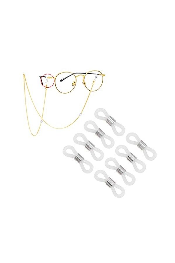 TEHAUX 100 Pièces Extrémité Du Cordon De Lunettes Connecteurs Dextrémité De Chaîne De Lunettes Support De Connecteur De Reten