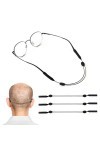 Lot de 3 sangles de lunettes de sport, cordon de lunettes réglable, support de lunettes de soleil en silicone antidérapant, s