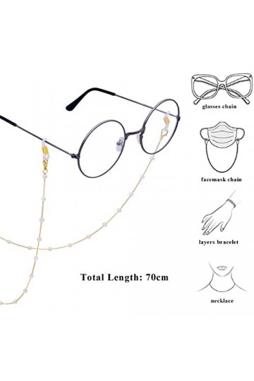 4 Pièces Chaîne Lunettes de Soleil Chaîne Lunettes Cordon Titulaire Chaîne Collier Masque Chaîne Lunettes Sangle Titulaire La
