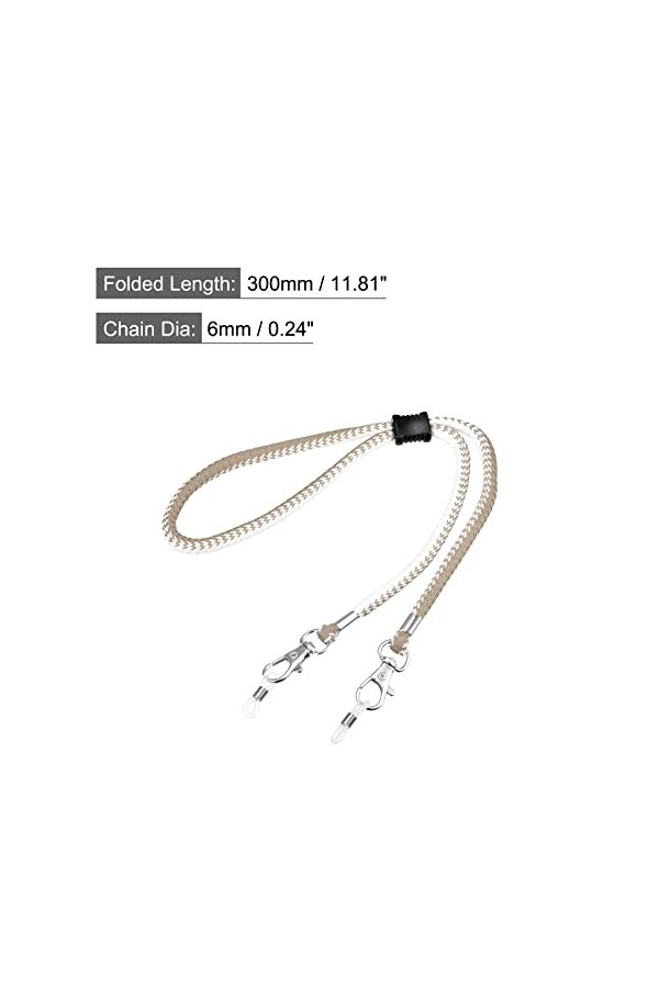 sourcing map Lunettes Support Sangle Cordon, 4Pcs 12" Lunettes Soleil Ficelle Sangle Autour Cou Lunettes Chaîne Chapeau Sangl