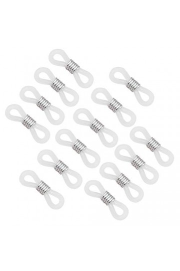VALICLUD 100 Pièces Extrémité Chaîne de Lunettes Boucle Attache en Caoutchouc pour Chaîne à Lunettes Cordon Réglables en Sili