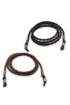 rootful.® URBAN Cordon à lunettes en cuir PU de qualité supérieure Lot de 2 pour lunettes de soleil et de lecture | Cordon à 