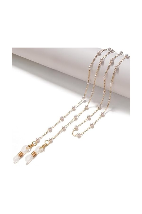 YOGAYE Chaîne lunettes de soleil chaîne cou cordon perles lecture porte-lunettes femmes masque sangle