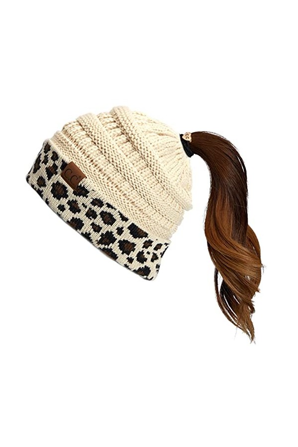 C.C Bonnet dhiver pour femme MB-20A CCB-1 , 0 Criss-Cross Ivoire, Taille unique