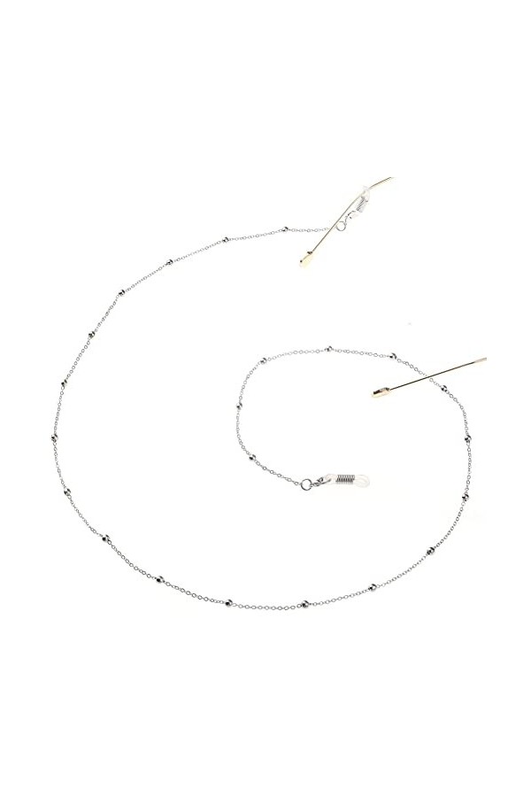 HOOENG Chaînes de Lunettes de Cordon de Lunettes for Femmes Cordon de Lunettes de retenue de Lunettes élégant Color : Argent