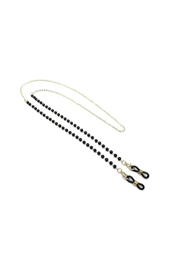 QQLADY Femme lunettes de soleil chaîne cylindre perle chaîne Anti-chute lunettes lunettes cordon collier