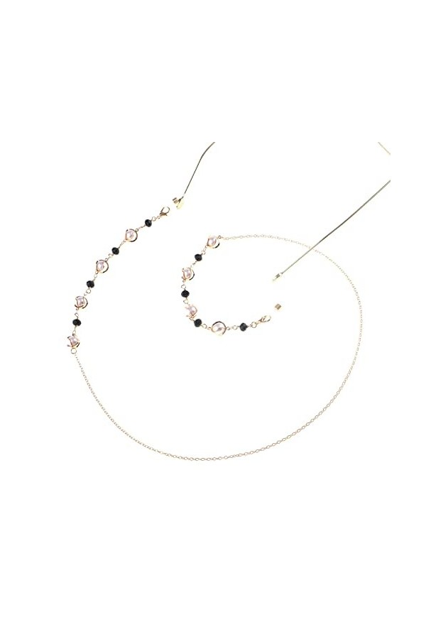 KEMUDO Lunettes Longe Chaînes De Lunettes for Femmes Cristal Perlé Autour De La Sangle De Cou Élégant Cordon Porte-Lunettes C