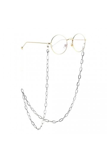 KEMUDO Sangle de Lunettes Lunettes lanière for Femmes en Acier Inoxydable Cou chaîne Simple élégant Lunettes retenue Lunettes