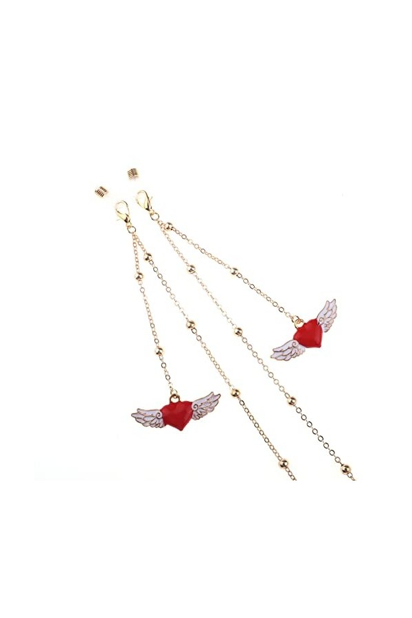 KEMUDO Lunettes Longe Chaînes De Lunettes for Femmes Cristal Perlé Masque Chaînes Simple Élégant Lunettes De Soleil Bretelles