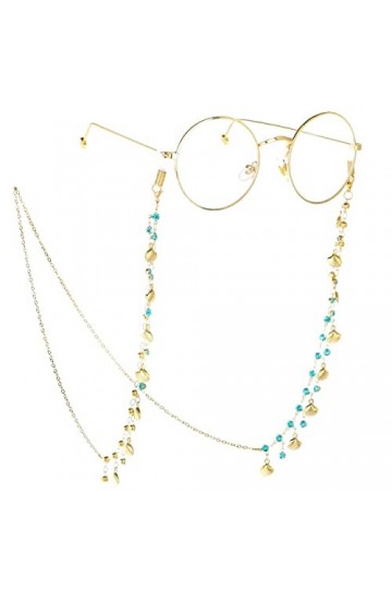 EVSER Chaînes de Lunettes de Sangle for Femmes Pendentif en métal Shell Chaînes de Masque Cordon de Lunettes élégant