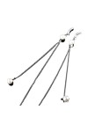 DODANI Sangle Chaînes De Lunettes for Femmes Perle Pendentif Masque Longe Élégant Lunettes Cordon Color : Argent, Size : 33.