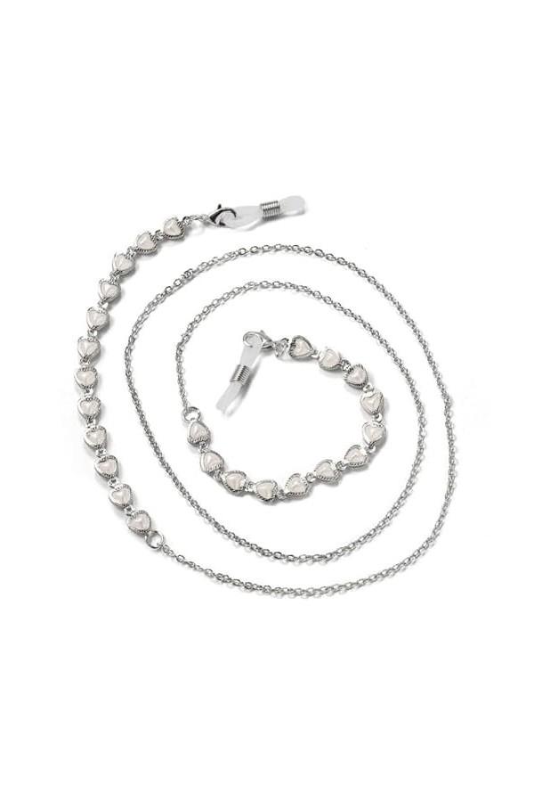 SOREZE Chaînes de Lunettes pour Femmes Perle Cristal Lunettes de Soleil chaînes Lunettes Porte-Cordon Or Lunettes lanière Col