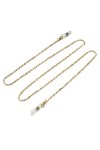 EVSER Chaînes Lunettes Longe for Femmes Rétro en Acier Inoxydable Chaîne De Cou Élégant Lunettes Cordon Color : Golden, Size