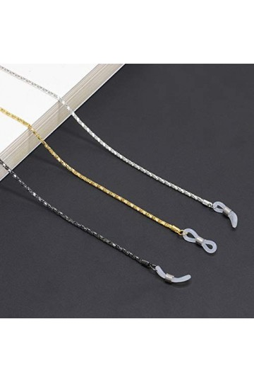 Cordon Accrocher Sangle Lunettes De Soleil Pour Femmes Antidérapant Corde Cou Lanière Lunettes Chaîne Bijoux-Argent