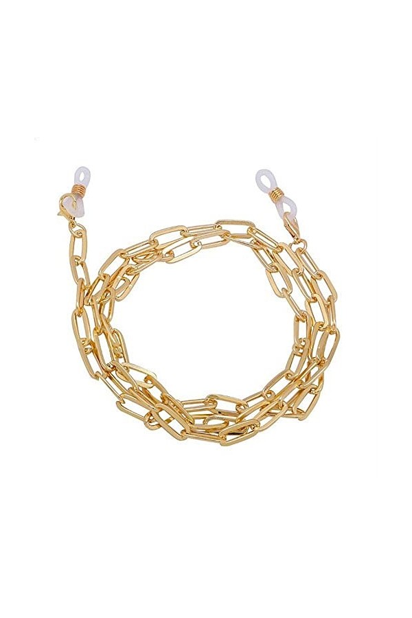 ENLLY Chaînes de Lunettes Sangle de Lunettes for Femmes Alliage Simple évidé Cordon de Cou croisé élégant Porte-Lunettes chaî