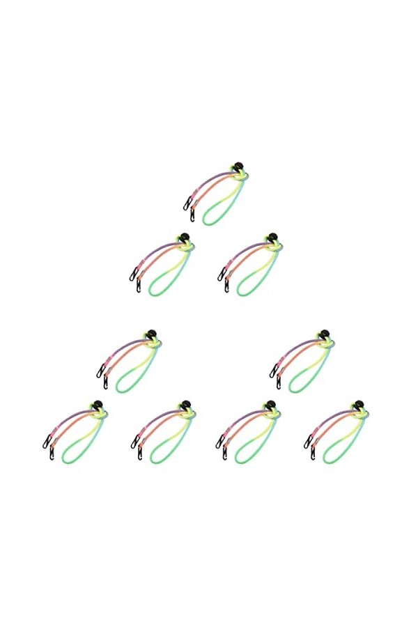 EXCEART 6 Pièces Arc-en-Ciel Support Visage Boucle Sangle Lanière Sangle X. Cordon de Suspension Anti-Perte Cm Fixation Slip 