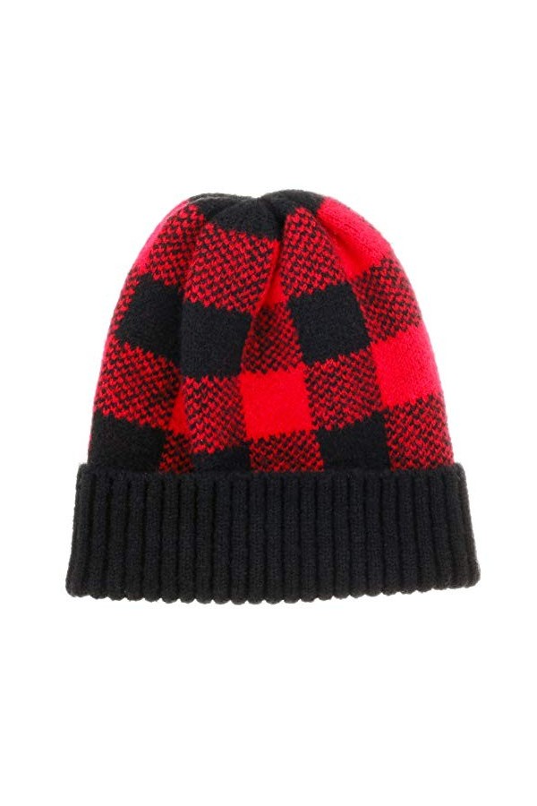 CRUOXIBB Bonnet dhiver en Tricot épais et Chaud Motif tête de Mort - Noir - 50-60 cm