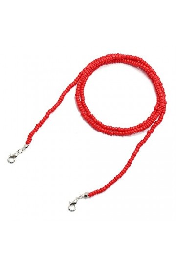 DAVBIR Chaînes de lunettes à lanière pour femmes, crochets doreille antidérapants perlés et chaînes de porte-lunettes élégan