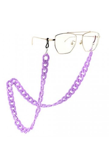 Sethain Sonnenbrille Halter Gurt Lila Acryl Twist Verknüpfung Brille Kette Gesicht Abdeckung Ketten Brillen Halter Brille Gur