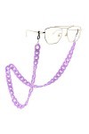 Sethain Sonnenbrille Halter Gurt Lila Acryl Twist Verknüpfung Brille Kette Gesicht Abdeckung Ketten Brillen Halter Brille Gur