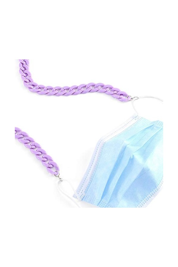 Sethain Sonnenbrille Halter Gurt Lila Acryl Twist Verknüpfung Brille Kette Gesicht Abdeckung Ketten Brillen Halter Brille Gur