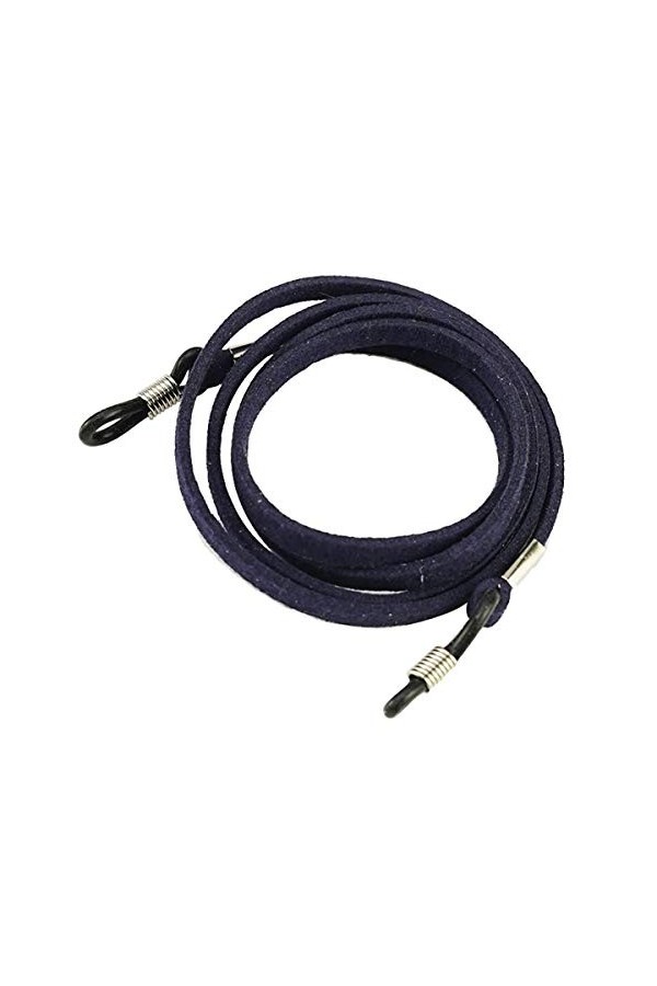 LKXHarleya Bracelet De Lunettes En Cuir Bleu Foncé Cordon De Lunettes Lunettes De Soleil éLastiques Collier ChaîNe Lunettes D