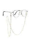 KEMUDO Chaînes de lunettes de lunettes for femmes Simple collier en métal perlé rond mode cordon porte-lunettes chaînes