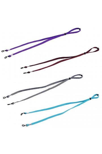 TOPPERFUN 4 Pièces Cordon De Lunettes Élastique Lanière De Lunettes Cordons De Lunettes Collier De Lunettes Chaîne De Lunette