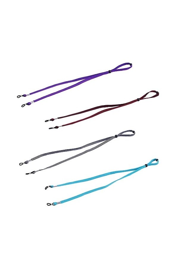 TOPPERFUN 4 Pièces Cordon De Lunettes Élastique Lanière De Lunettes Cordons De Lunettes Collier De Lunettes Chaîne De Lunette