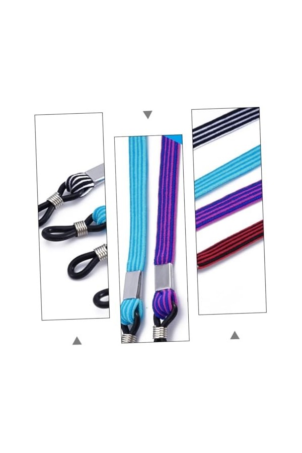 TOPPERFUN 4 Pièces Cordon De Lunettes Élastique Lanière De Lunettes Cordons De Lunettes Collier De Lunettes Chaîne De Lunette