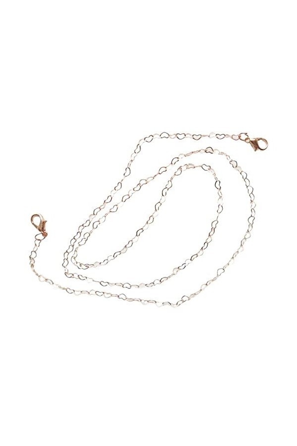 DAVBIR Chaînes de lunettes pour femmes, alliage Simple Anti-perte autour du cou, cordon de lunettes élégant Color : Gold-O, 