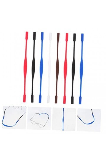 Hemobllo 8 Pièces Silicone Lunettes Sangle Lunettes De Retenue Silicone Lunettes De Soleil Sangle Silicone Lanière Lunettes D