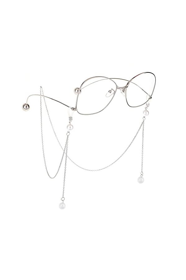 TBoxBo Lot de 2 paires de cordons de lunettes de vue vintage tissés multicouches avec perles pour lunettes de soleil - Chaîne