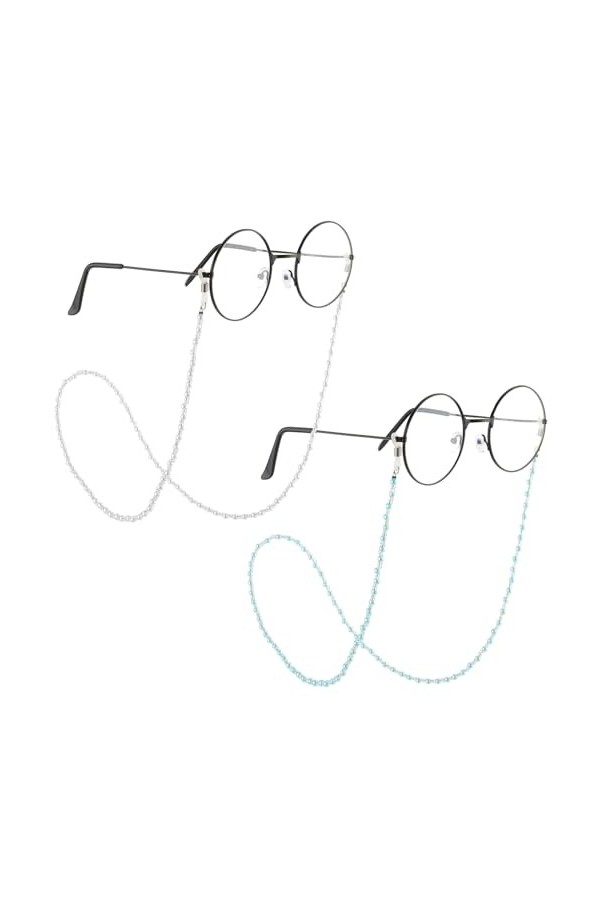 Sibba Lot de 2 sangles de lunettes de vue antidérapantes avec fermoir pour maintenir autour du cou vieille femme grand-mère c