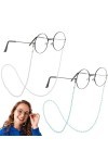 Sibba Lot de 2 sangles de lunettes de vue antidérapantes avec fermoir pour maintenir autour du cou vieille femme grand-mère c