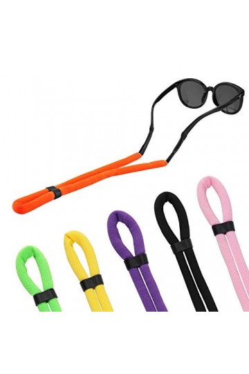 Hifot 6PCS Cordon Lunettes Sports Homme Femme, Lunettes Flottant Réglables Longe Cordon, Sangle&nbsp;Lunette Sûreté Antidérapant S