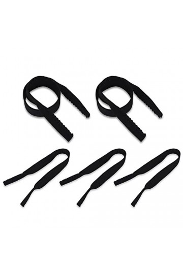 Weojeviy 5 Pièces Lunettes de Sport élastique Cou Sangle Retenue Cordon Chaîne Support Longe pour Lunettes