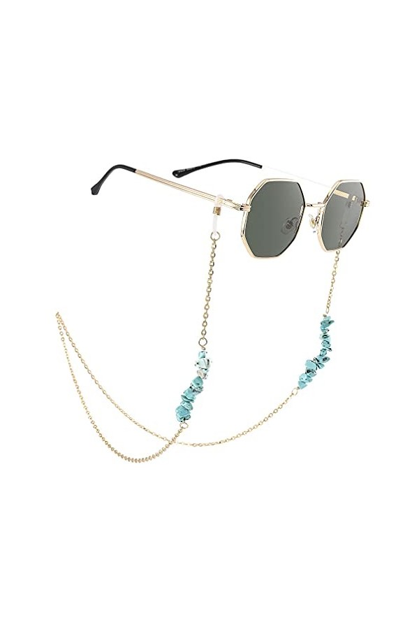 Bohend Boho Turquoise Chaîne de lunettes de soleil Or bohémien Chaîne de lunettes Femmes Accessoires pour lunettes Pour Lunet