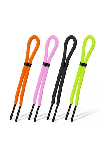 KINBOM 4 Pièces 66cm Sangle de Lunettes de Soleil, Cordon Lunettes Réglable Anti-Perte Sangles de Lunettes pour Sports Nautiq