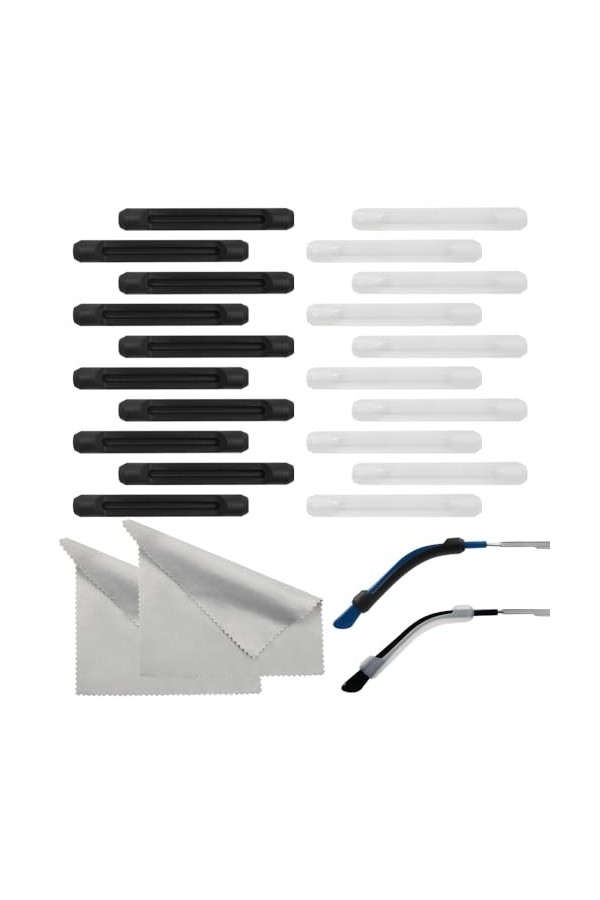 YuCool Lot de 10 paires de coussinets en silicone pour lunettes de vue - Embouts de branches de lunettes - Crochet doreille 