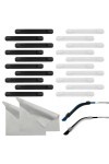 YuCool Lot de 10 paires de coussinets en silicone pour lunettes de vue - Embouts de branches de lunettes - Crochet doreille 