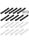 YuCool Lot de 10 paires de coussinets en silicone pour lunettes de vue - Embouts de branches de lunettes - Crochet doreille 