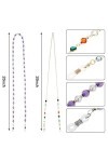 8 Pièces Titulaire Chaîne Collier pour Masque Chaînes de Lunettes Lanière de Lunettes de Soleil avec Perle Chaînes de Rétenue