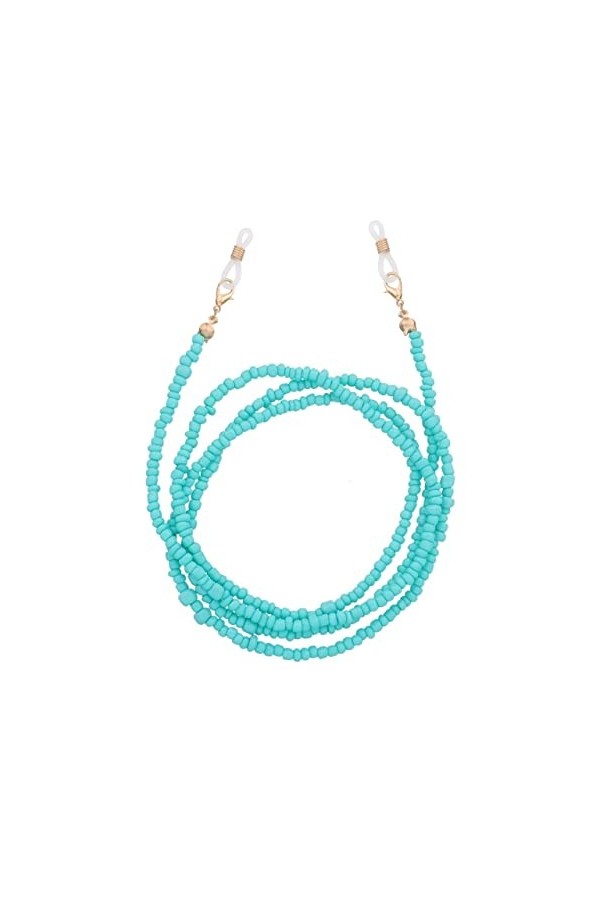 DAVBIR Chaînes de lunettes pour femmes, multifonction, accessoire perlé coloré, cordon de lunettes élégant Color : blanc, Si