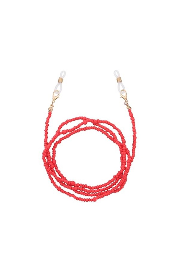 DAVBIR Chaînes de lunettes pour femmes, multifonction, accessoire perlé coloré, cordon de lunettes élégant Color : blanc, Si