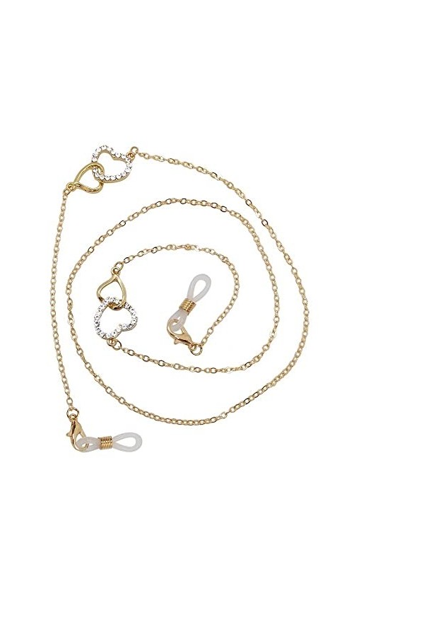 WEPINS Cordon de Lunettes de chaînes for Les Femmes Cordon de Masque de Visage de cuivre Cordon de Lunettes élégant Valentine